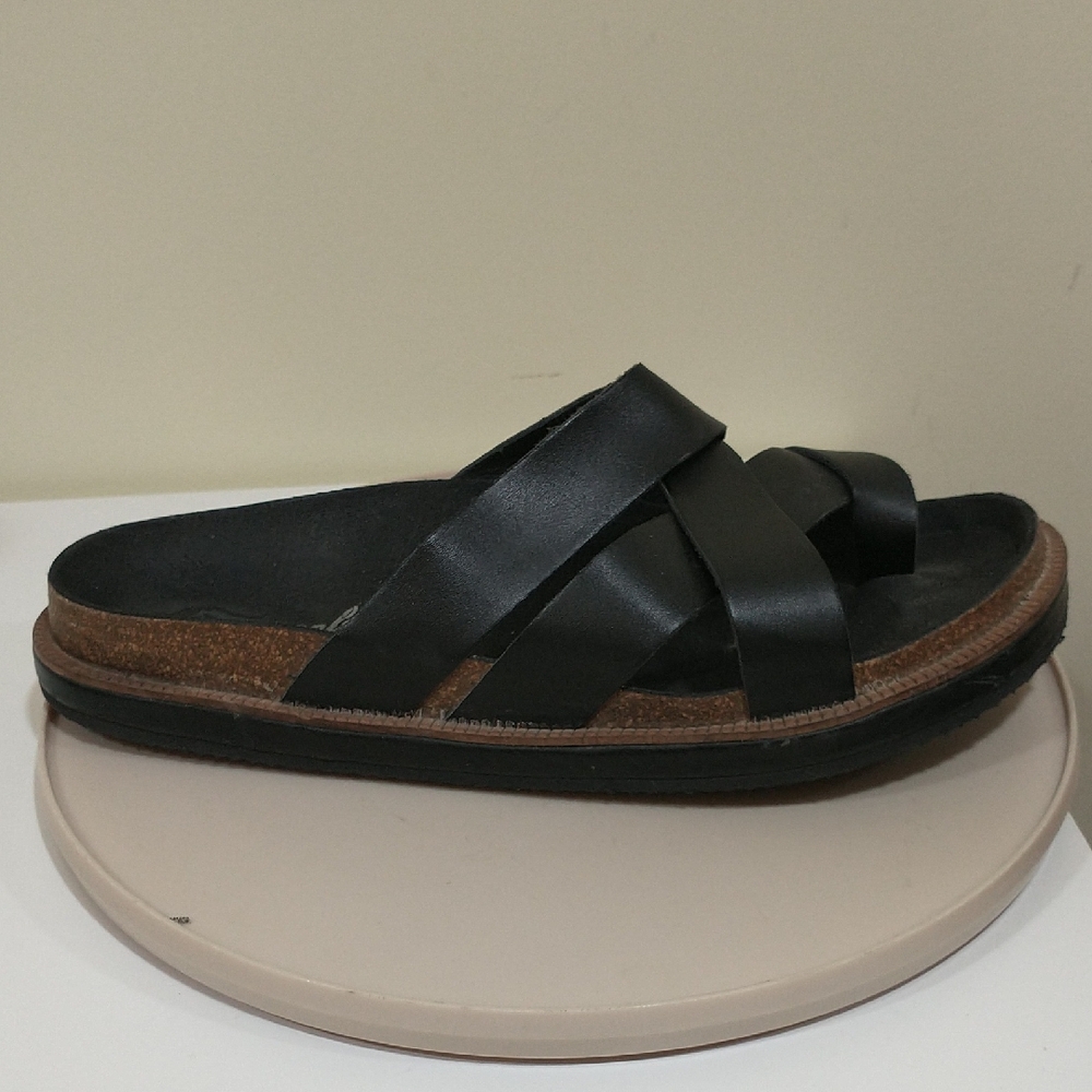 Free People Black Leather Women's Sandals